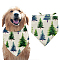 Cotton Dog's Kerchief, Triangle Pet's Bandana, Tree, 380x780mm