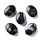 Opaque Acrylic Beads, Two Tone, Oval, Black, 33.5x25x10mm, Hole: 2mm, about 111pcs/500g