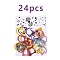 Alloy Knitting Crochet Locking Stitch Markers Holder, Cat Ear, Mixed Color, 1.7x1.7cm, 24pcs/set