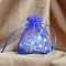 Organza Gift Drawstring Bags, Jewelry Pouches, Wedding Party Christmas Favor Gift Bags, Rectangle, Cornflower Blue, 9x7cm