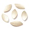 Brass Charms, Leaf, Real 24K Gold Plated, 23x11x1mm, Hole: 1.2mm