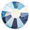 Preciosa&reg Crystal Hotfix Flatback Stones, Czech Crystal, Round(438 11 612 Chaton Rose VIVA 12 &reg), 30150 200 Denim Blue AB, SS6(1.9~2.1mm)