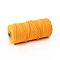 Cotton String Threads for Crafts Knitting Making, Orange, 3mm, about 109.36 Yards(100m)/Roll