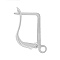 Non-Tarnish 304 Stainless Steel Hoop Earring Findings, Latch Back, Stainless Steel Color, 18 Gauge, 17.2x12mm, Pin: 1mm