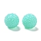 Chunky Resin Rhinestone Bubblegum Ball Beads, Round, Turquoise, 20x18mm, Hole: 3mm