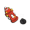 Fire Extinguishing Theme Black Alloy Enamel Pin Brooches JEWB-R272-03C-2