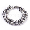 Faceted Round Natural Agate Beads Strands G-S133-07-2