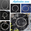 Unicraftale 60Pcs Oval 304 Stainless Steel Linking Rings STAS-UN0041-32-6