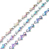 Rainbow Color 304 Stainless Steel Link Chains STAS-P219-68M-1