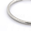 304 Stainless Steel European Style Round Snake Chains Bracelets X-STAS-J015-02-2
