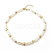 ABS Imitation Pearl & Synthetic Hematite Beaded Necklace for Women NJEW-JN03917-1