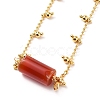 Natural & Synthetic Gemstone Column Pendant Necklaces NJEW-JN03172-6