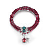 SHEGRACE Natural Garnet Beads Stretch Bracelet JB333A-1
