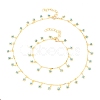 Star Evil Eye Charm Bracelets & Necklaces Jewelry Sets SJEW-JS01135-1