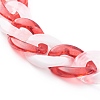 Two Tone Transparent Acrylic Curb Chain Mobile Straps HJEW-JM00453-01-3
