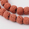 Natural Lava Rock Round Beads Strands G588-8-1