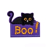 Halloween Theme Cat Cartoon Appliques PW-WG86841-06-1