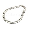 Trendy 304 Stainless Steel Figaro Chain Bracelets STAS-A028-B016P-1