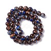 Assembled Synthetic Lapis Lazuli and Bronzite Beads Strands G-K317-A26-2-3