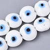 Handmade Evil Eye Lampwork Beads Strands LAMP-R143-04C-1