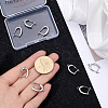 Beebeecraft 10Pcs Brass Hoop Earring Findings KK-BBC0013-88-3