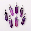 Natural Agate Double Terminated Pointed Pendants G-F295-05E-1