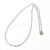 Tarnish Resistant 304 Stainless Steel Necklaces Women Cable Chain Necklaces NJEW-C079-01B-1