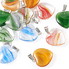 12Pcs 6 Colors Transparent Glass Pendants GLAA-TA0001-73-2