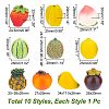  10Pcs 10 Styles Imitation Fruit Resin Display Decorations DJEW-NB0001-34-2