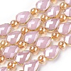 Opaque Glass Beads Strands EGLA-P045-B05-1