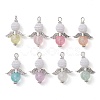 Imitation Pearl Acrylic and Transparent Acrylic Beads Pendant PALLOY-JF02620-01-1