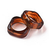 Square Transparent Resin Finger Rings X-RJEW-S046-003-A02-5