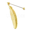 Alloy Feather Pendant Bookmarks AJEW-R101-01G-1