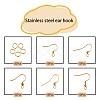 50Pcs 5 Style 304 Stainless Steel Earring Hooks STAS-YW0001-23-2