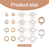 Biyun 14pcs 14 style Brass Pendant Cabochon Settings & Cabochon Connector Settings FIND-BY0001-13-11