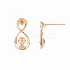 Brass Stud Earring Findings KK-S364-141-3