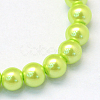 Baking Painted Pearlized Glass Pearl Round Bead Strands HY-Q330-8mm-66-2