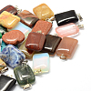 Rectangle Natural & Synthetic Mixed Stone Pendants G-Q360-M-1