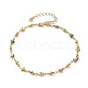 Handmade Brass Enamel Link Chains Jewelry Sets SJEW-JS01164-5