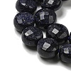 Synthetic Blue Goldstone Beads Strands G-K351-A01-02-4