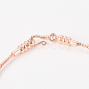 Brass Wheat Chain Bracelet Making MAK-I014-01RG-2