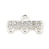 Rack Plating Brass Micro Pave Clear Cubic Zirconia Rectangle Chandelier Component Links KKB-L215-037S-1