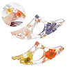 Resin with Dried Flower Thumb Bookmark AJEW-WH0020-87-1