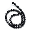 Synthetic Black Stone Bead Strands X-G-R345-10mm-35-1-2
