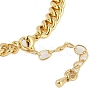 Rack Plating Brass Bracelets with Cubic Zirconia for Women BJEW-D047-01G-02-3