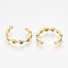 Brass Cubic Zirconia Cuff Earrings X-EJEW-S201-183-2