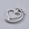 Alloy Open Back Bezel Pendants PALLOY-WH0067-91P-2