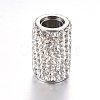 304 Stainless Steel Rhinestone Magnetic Clasps with Glue-in Ends RB-K005-01-1