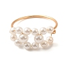 Round Shell Pearl Finger Rings RJEW-TA00153-4