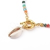 Natural Cowrie Shell Pendant Necklaces NJEW-JN03440-2